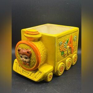 70s Vintage D-Ann Imports Baby Planter ChooChoo New Baby Gift Nursery Decor